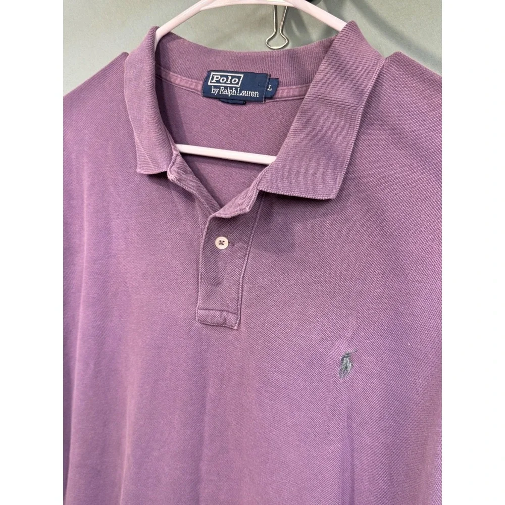 Polo Ralph Lauren Short Sleeve Polo Shirt Purple Men's Large